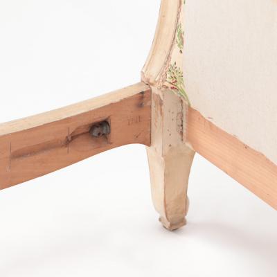 A French Louis XV style Queen size painted and carved bed circa 1950 