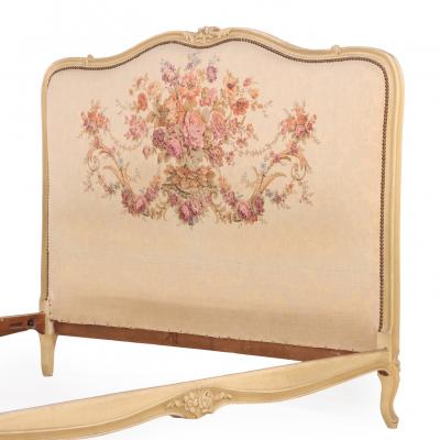 A French Louis XV style Tapestry Full Size Bed C 1930 