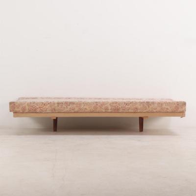 A French Louis XV style carved and painted daybed C 1900 