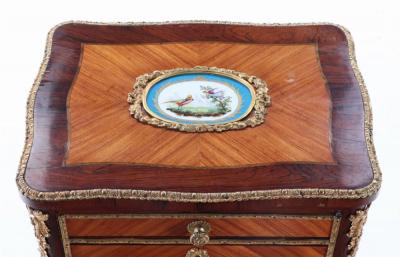 A French Louis XV style kingwood and rosewood cabinet C 1900