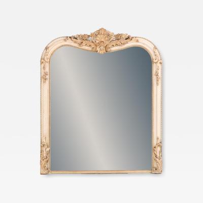 A French Louis XV style painted and gilt mirror 19th C 