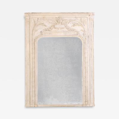 A French Louis XVI Style Carved Trumeau Mirror late 19th C 