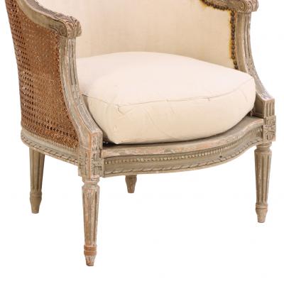 A French Louis XVI style Painted Bergere Chair C 1880 