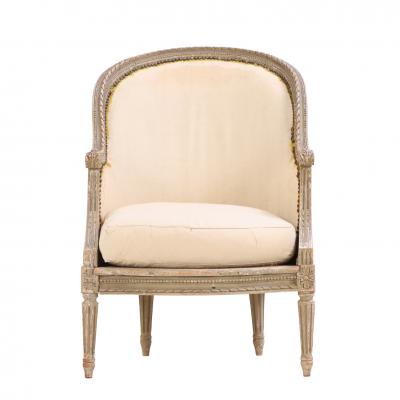 A French Louis XVI style Painted Bergere Chair C 1880 