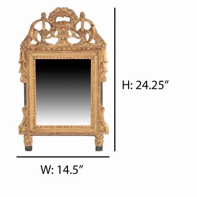 A French Louis XVI style carved and giltwood mirror C 1810 
