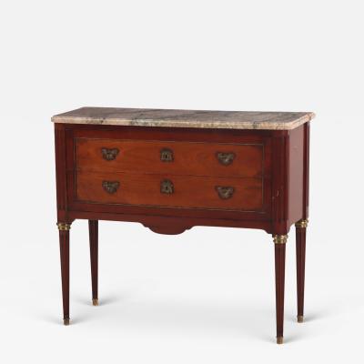 A French Louis XVI style mahogany commode C 1900 