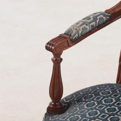 A French Louis XVI style open armchair C 1940 