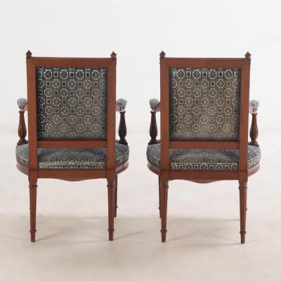A French Louis XVI style open armchair C 1940 