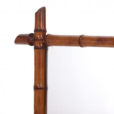 A French Maple Faux Bamboo Mirror C 1880 