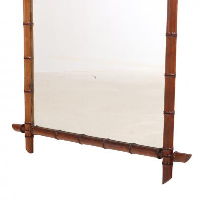 A French Maple Faux Bamboo Mirror C 1880 
