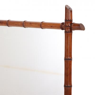A French Maple Faux Bamboo Mirror C 1880 
