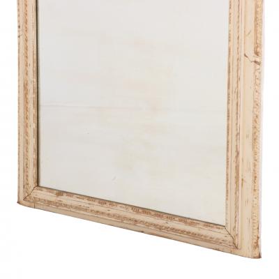 A French Neoclassical style Painted Wood Trumeau Mirror C 1890 