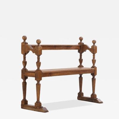 A French Oak Architectural Bench C 1880 