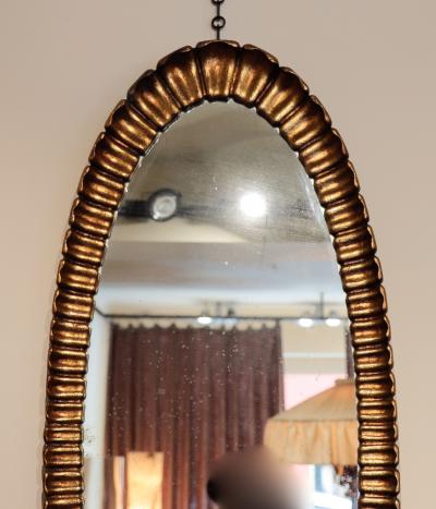 A French Oval Giltwood Mirror circa 1950