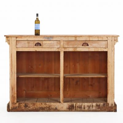 A French Painted Pine Bar Counter C 1880