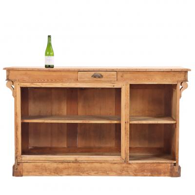 A French Pine Front Bar or Shop Counter C 1880