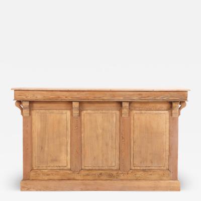 A French Pine Front Bar or Shop Counter C 1880
