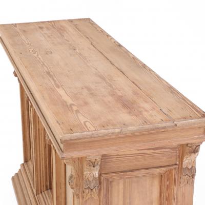 A French Pine Front Dry Bar or Shop Counter 19th C 