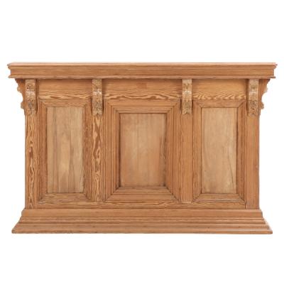 A French Pine Front Dry Bar or Shop Counter 19th C 