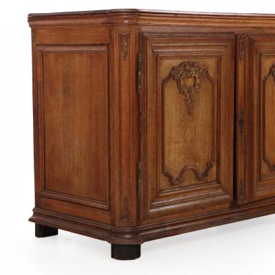 A French Provincial Oak Two Door Server Buffet C 1880 