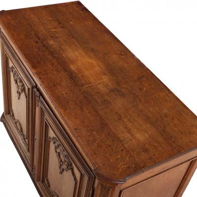A French Provincial Oak Two Door Server Buffet C 1880 