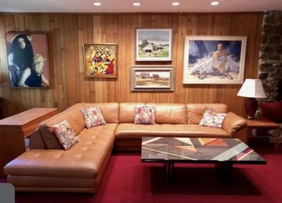 A French Roche Bobois leather sectional sofa 