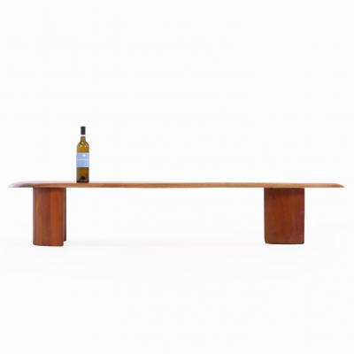 A French Sculptural Freeform Mahogany Coffee Table C 1975 