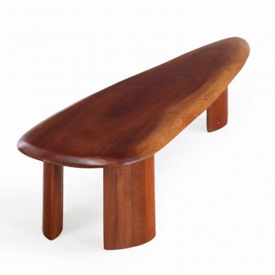 A French Sculptural Freeform Mahogany Coffee Table C 1975 