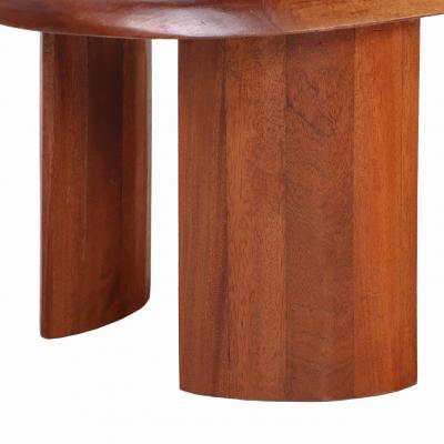 A French Sculptural Freeform Mahogany Coffee Table C 1975 