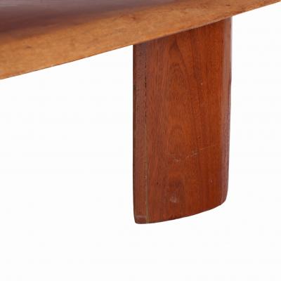 A French Sculptural Freeform Mahogany Coffee Table C 1975 