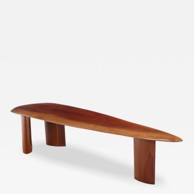 A French Sculptural Freeform Mahogany Coffee Table C 1975 