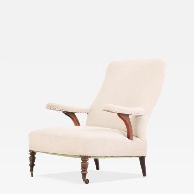 A French Walnut Floating Arm Library Chair C 1860 