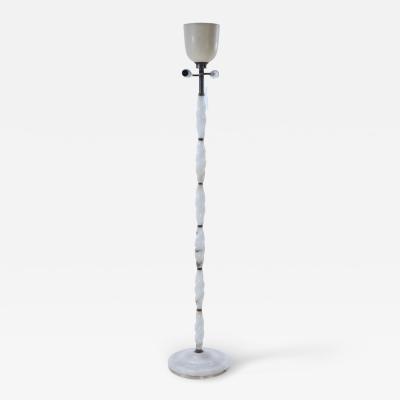 A French alabaster floor lamp C 1945 