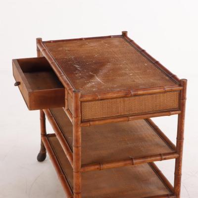 A French bamboo three tier server C 1940 