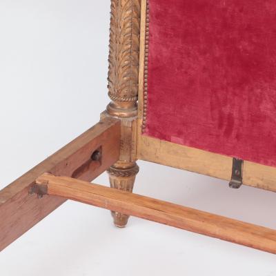 A French giltwood Louis XVI style full size bed C 1900 