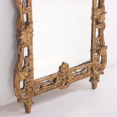 A French giltwood mirror 18th C 