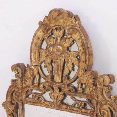 A French giltwood mirror 18th C 