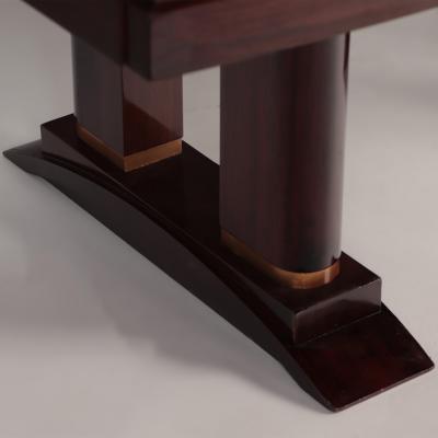 A French mahogany Art Deco dining table by Robert Desnos circa 1930 