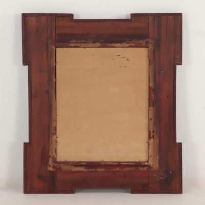 A French mahogany Dutch Ripple style mirror C 1890 