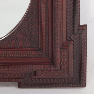 A French mahogany Dutch Ripple style mirror C 1890 