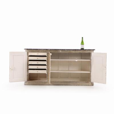 A French marble top painted sideboard C 1840 