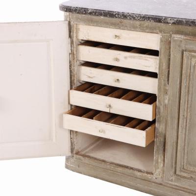 A French marble top painted sideboard C 1840 