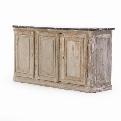 A French marble top painted sideboard C 1840 