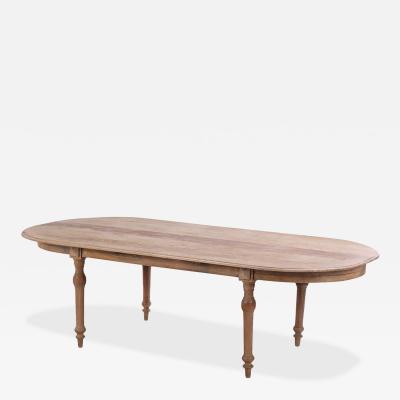 A French oblong oak farm table C 1890 