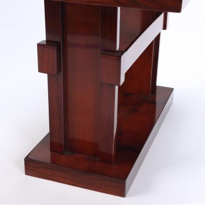 A French rectilinear burl wood table C 1940 