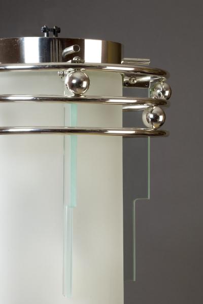 A Frosted and Clear Glass Lantern France 1930s