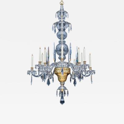 A GEORGE II CUT GLASS ROCOCO CHANDELIER ATTRIBUTED TO THOMAS BETTS