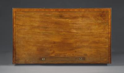 A GEORGE III MAHOGANY AND SATIN BIRCH COMMODE