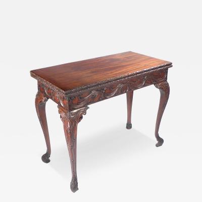 A GEORGE III MAHOGANY CARD TABLE