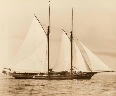 A Gelatine print of the Yacht Foam by Beken and Sons